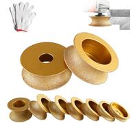 Edge Diamond Grinding Wheel, Profile Hand Diamond Wheel, Round DiamondGrinding Cup WheelGrinder Disc Cutter Tool, Granite Edge GrindingWheel for Angle Grinder, Tile, Stone (25mm)