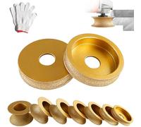 Edge Diamond Grinding Wheel, Profile Hand Diamond Wheel, Round DiamondGrinding Cup WheelGrinder Disc Cutter Tool, Granite Edge GrindingWheel for Angle Grinder, Tile, Stone (10mm)