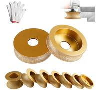 Edge Diamond Grinding Wheel, Profile Hand Diamond Wheel, Round DiamondGrinding Cup WheelGrinder Disc Cutter Tool, Granite Edge GrindingWheel for Angle Grinder, Tile, Stone (15mm)