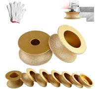 Edge Diamond Grinding Wheel, Profile Hand Diamond Wheel, Round DiamondGrinding Cup WheelGrinder Disc Cutter Tool, Granite Edge GrindingWheel for Angle Grinder, Tile, Stone (30mm)