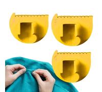 Edge Lock and Sewing Gauge, 2/3/4 mm Edge Stitching Template Quilting Ruler, Multifunction Fabric Measuring Tool with Thumb Guide for Straight Curved Seam Algnment Sewings Projects