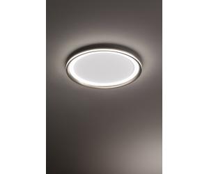 Edge plafoniera small led 38w grigio titanio anello rotonda luce calda