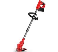 Edger Weed Eater Alimentato a batteria professionale per esterni portatile String Trimmer Weed Grass Trimmer nel cimitero dei terreni agricoli 1660 W Potenza motore 9000 13000 mAh (colore: rosso-9000