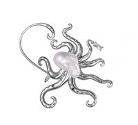 Edgy Marine Life Inspired Ear Clip Barocche Perle Polpi Polsino A Forma di Polpo Accessorio Da Donna Alla Moda Per Abiti Alla Moda Decorazione Accattivante