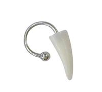 Edgy Resina Fang Anelli Labbra Ferro di Cavallo Disegni Body Jewelry Resina Punk Gioielli Per Eleganti Halloween E Partito Abiti