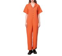 Edhomenn Costume da prigioniera per Halloween, con stampa di lettere sul retro, a maniche lunghe, tuta da prigione, per feste e giochi di ruolo (06, da donna, XXL)