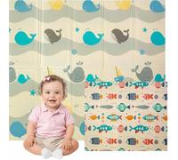 Edibaby, Tappeto Gioco Bambini, 180 x 150 cm, Spessore 1 cm,Tappeti Neonato in XPE Imbottito, Reversibile e Pieghevole, Attività per Cameretta (Ocean | 180x150 | 1 cm)