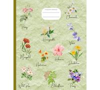 Edible Medicinal Flowers Spring Composition Notebook: College Ruled | 7.5 x 9.25 | 110 Pages