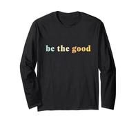 Edificante Be The Good Retro Distressed Colorful Vintage Maglia a Manica