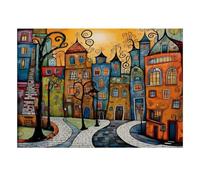 Edifici Street Art 1000pcs Mini Puzzle per Famiglia Difficile | 38 x 26 cm Cartone Decorazione Soggiorno Struttura Durevole Regalo Compleanno Sollievo Ansia