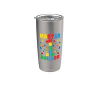 Edificio a blocchi per il primo compleanno di Master Builder Age Bicchiere termico in acciaio inox doppia parete