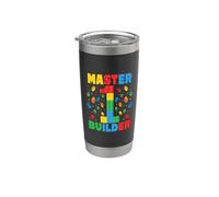 Edificio a blocchi per il primo compleanno di Master Builder Age Bicchiere termico in acciaio inox doppia parete