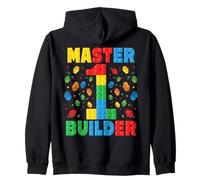 Edificio a Blocchi per Il Primo Compleanno di Master Builder Age Felpa con Cappuccio