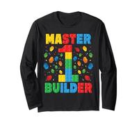Edificio a Blocchi per Il Primo Compleanno di Master Builder Age Maglia a Manica