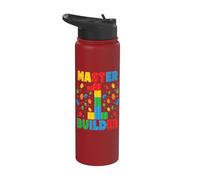 Edificio a blocchi per il primo compleanno di Master Builder Age Stainless Steel Insulated Water Bottle