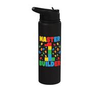 Edificio a blocchi per il primo compleanno di Master Builder Age Stainless Steel Insulated Water Bottle