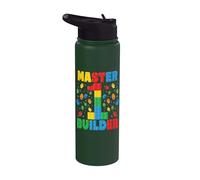 Edificio a blocchi per il primo compleanno di Master Builder Age Stainless Steel Insulated Water Bottle