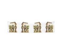 Edificio antico con ramo d'ulivo romano e stampa greca striscione per festival, 120 x 30 cm, decorazione per feste per interni ed esterni