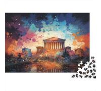 Edificio con Colonnato Classico Puzzle 1000 Pezzi Carta per Adulti Scena Notturna Artistica Gioco di Puzzle 1000 Pezzi Relax Famiglia Decorazione Regalo 70x50cm/1000pcs