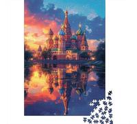 Edificio Cupola Colorata Puzzle 1000 Pezzi per Adulti Carta Riflesso al Tramonto Gioco di Puzzle 1000 Pezzi Relax Famiglia 70x50cm/1000pcs