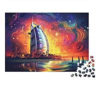Edificio Moderno Alto Puzzle 1000 Pezzi Carta per Adulti Scenario Notturno Colorato Gioco di Puzzle 1000 Pezzi Decorazione Regalo Famiglia 70x50cm/1000pcs