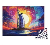Edificio Moderno Alto Puzzle 1000 Pezzi Carta per Adulti Stile Artistico Colorato Gioco di Puzzle 1000 Pezzi Famiglia Relax Decorazione Regalo 70x50cm/1000pcs