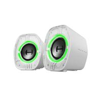 Edifier G1000 II Casse per Computer Gaming, Driver Full-Range da 2,5 Pollici con Bassi Potenziati, Bluetooth 5.4 via USB-C/AUX, 9 Modalità RGB Dinamiche, Compatte per PC/PS5/Switch (Bianco)