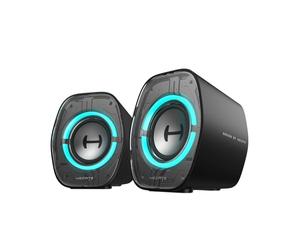 Edifier G1000 II Casse per Computer Gaming, Driver Full-Range da 2,5 Pollici con Bassi Potenziati, Bluetooth 5.4 via USB-C/AUX, 9 Modalità RGB Dinamiche, Compatte per PC/PS5/Switch (Nero)