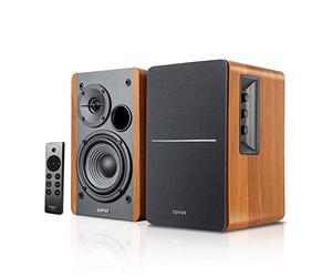 Edifier R1280DBs Altoparlanti Diffusori da Scaffale Active Bluetooth - Ingresso Ottico - Diffusore Monitor da Studio Wireless 2.0 - 42W RMS con Subwoofer Line Out - Legno con Venature