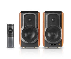 Edifier S1000W WiFi Audiophile Active Bookshelf 2.0 Speakers, 120W RMS Wireless HiFi Bluetooth Sound System Works with Alexa, Optical/RCA x 2 Coaxial, Supports AirPlay 2, Spotify Tidal Connect- Pair