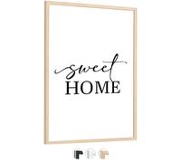 edihome, Cornice 50x70, Legno, Portafoto da Parete, per Maglia da Calcio, Poster, Laminato Acrilico, Cornici, per Quadri (Legno, 50x70)