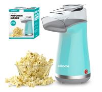 Edihome, Macchina Popcorn, Macchina per Pop Corn, 1200W, Include Cucchiaio Dosatore, Pop Corn pronto in 2 Minuti (Blu)