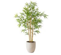 edihome, Piante Finte da Interno, Bambù artificiale 120 cm, Pianta Finta da Interno - Albero Decorativo Realistica con Vaso per Casa Ufficio Hotel (Bambù, 120 cm)