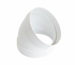 EDIL PLAST - LA VENTILAZIONE CURVA A 45° FF IN ABS DN. 125 MM. BIANCO CCR12545B