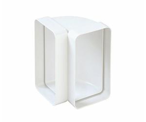 EDIL PLAST - LA VENTILAZIONE CURVA VERTICALE IN ABS 120X60 MM BIANCO PER TUBO RETTANGOLARE CCV126B