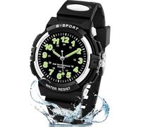 Edillas Orologio analogico per bambini per ragazzi e ragazze dai 5 ai 16 | Orologio da polso per bambini, impermeabile fino a 30 m, con quadrante ben leggibile, cinturino in TPU per l'inizio della