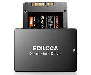 Ediloca ES106 4TB SSD SATA III 6Gb/s 2.5" 3D NAND QLC Disco Rigido Interno, Fino a 550MB/s Lettura, Aggiorna PC o Laptop Memoria e Archiviazione (Nero)