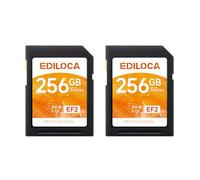 Ediloca Scheda SD da 256GB EF2, 2 Pack,fino a 100MB/s in Lettura, UHS-I, C10, U3, V30, video Full HD e 4K, scheda di memoria, scheda SD per fotocamera, indispensabile per fotografi professionisti