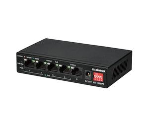 Edimax GS-1105PE - Interruttore PoE+ Gigabit a 5 porte a lungo raggio con 4 porte PoE+ e interruttore DIP