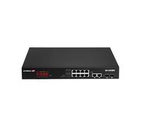 Edimax GS-5210PL - Switch Web Smart a lungo raggio a 12 porte Gigabit PoE+ VLAN di sorveglianza dotato di 2 porte Gigabit RJ45 e 2 porte SFP