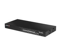 Edimax IGS-5218PLC - VLAN di sorveglianza industriale a 18 porte Gigabit PoE+ Web Smart Switch con 2 porte Gigabit RJ45/SFP Combo