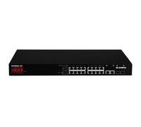 Edimax Switch di rete 18 porte SURVEILLANCE Web Smart PoE+ Black GS 5216PLC