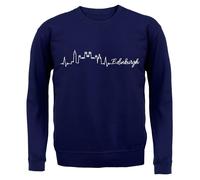 Edimburgo Heartbeat - Felpa Per Adulti - Amore Per La Città Di Scozia