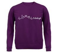 Edimburgo Heartbeat - Felpa Per Adulti - Amore Per La Città Di Scozia