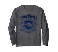 Edimburgo Scozia Regno Unito Navy Print Maglia a Manica