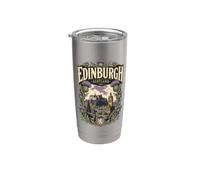 Edimburgo Scozia Vintage Bicchiere termico in acciaio inox doppia parete