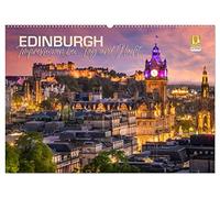 EDINBURGH Impressionen bei Tag und Nacht (Wandkalender 2026 DIN A2 quer), CALVENDO Monatskalender: Historisches Stadtherz