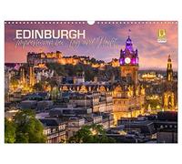 EDINBURGH Impressionen bei Tag und Nacht (Wandkalender 2026 DIN A3 quer), CALVENDO Monatskalender: Historisches Stadtherz