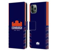 EDINBURGH RUGBY 2020/21 KIT CREST CUSTODIA COVER A PORTAFOGLIO PER APPLE iPHONE