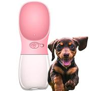 Edipets, Abbeveratoio per cani, portatile, 350 ml, antibatterico, a prova di perdita, senza BPA, ideale per le attività all'aria aperta (rosa)